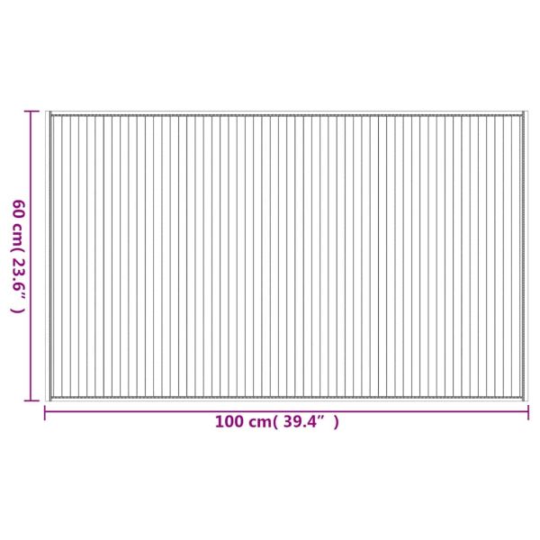 Килим, правоъгълен, кафяв, 60x100 см, бамбук