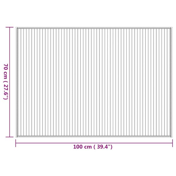 Килим, правоъгълен, натурален, 70x100 см, бамбук