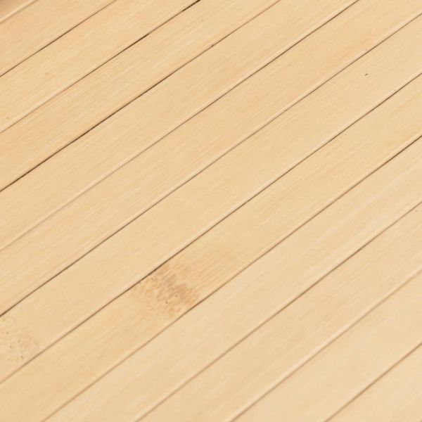 Килим, правоъгълен, светъл натурален, 80x100 см, бамбук