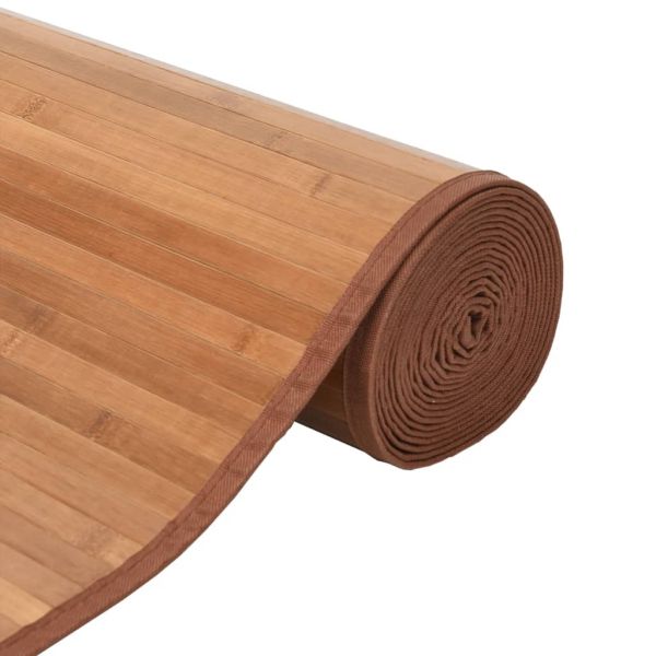 Килим, правоъгълен, натурален, 80x400 см, бамбук