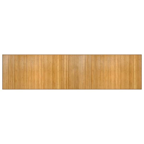 Килим, правоъгълен, натурален, 100x400 см, бамбук