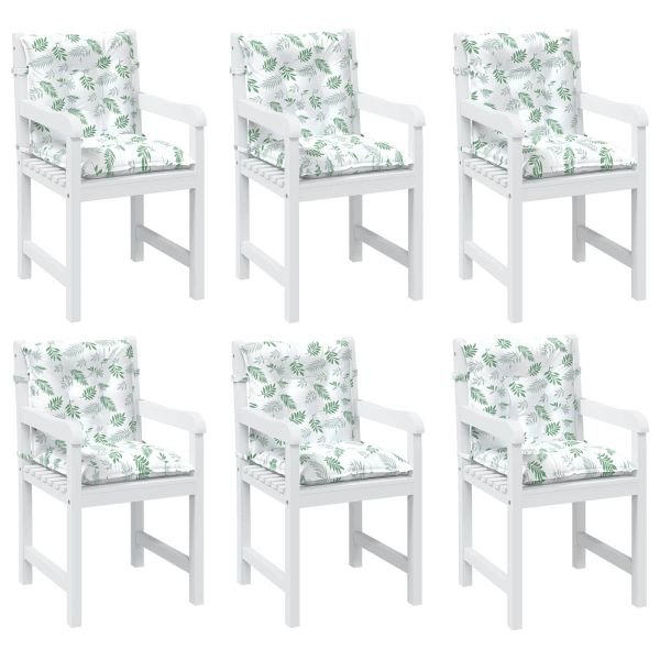 Възглавница за стол 6 pcs Бял 100 x 50 x 7 cm оксфорд