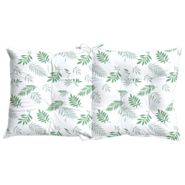 Възглавница за стол 6 pcs Бял 100 x 50 x 7 cm оксфорд