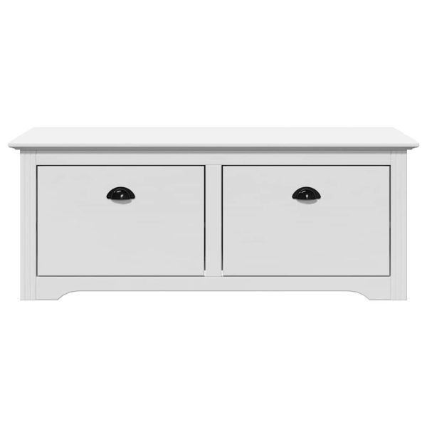 vidaXLL Пейка за антре "BODO" Бяла 114x40x45 cm