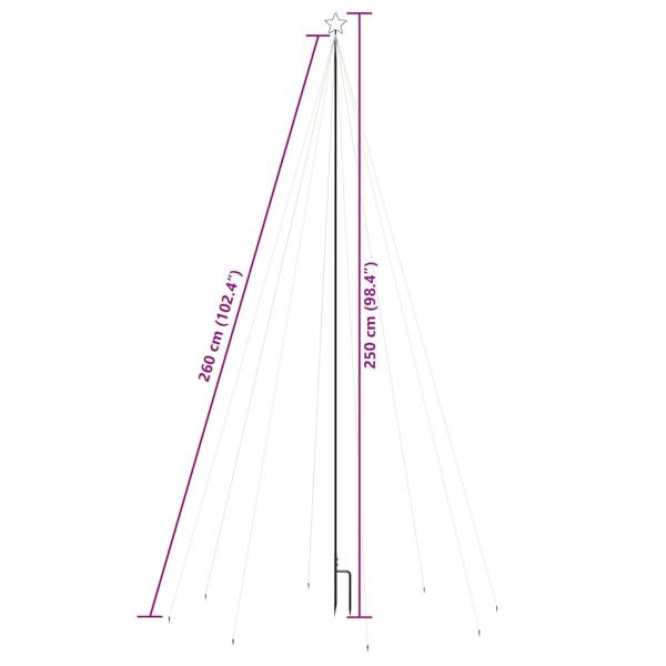 Коледна елха водопад за закрито и открито 400 LED 2,5 м