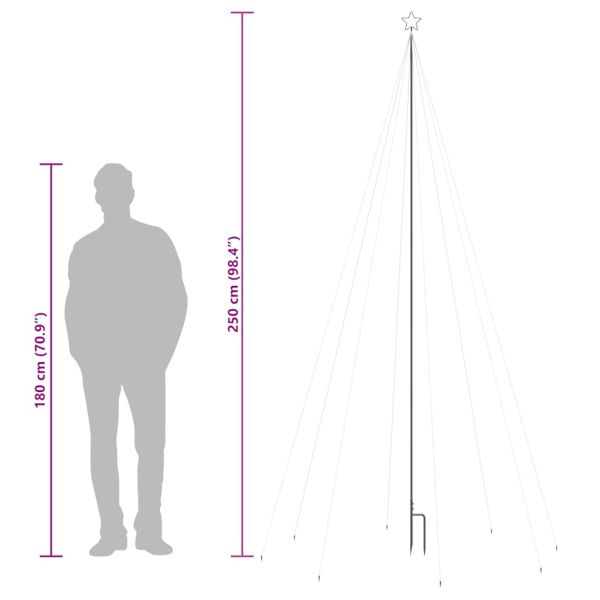 Коледна елха водопад за закрито и открито 400 LED 2,5 м