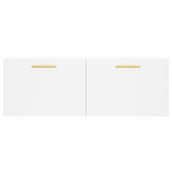 Стенен шкаф, бял, 100x36,5x35 см, инженерно дърво