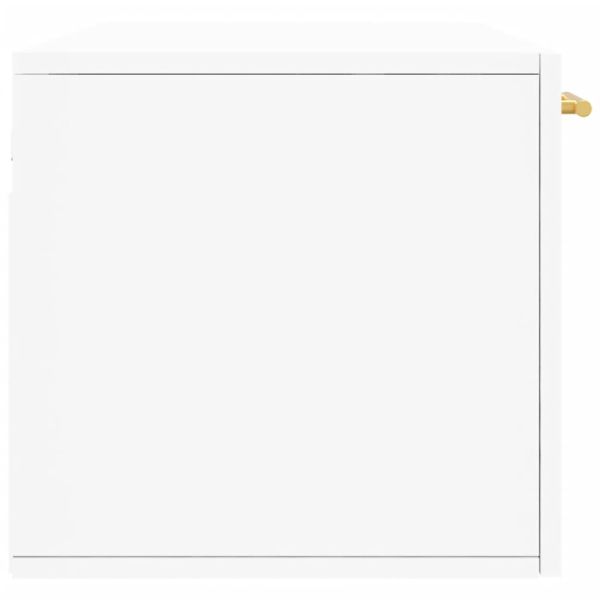 Стенен шкаф, бял, 100x36,5x35 см, инженерно дърво