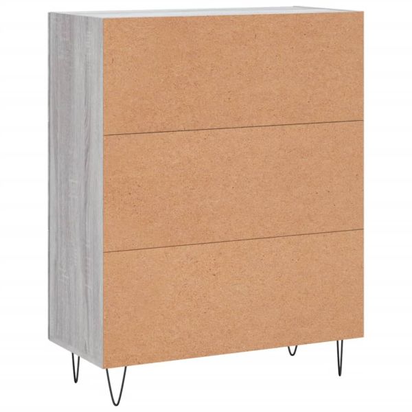 Сайдборд, сив сонома, 69,5x34x90 см, инженерно дърво