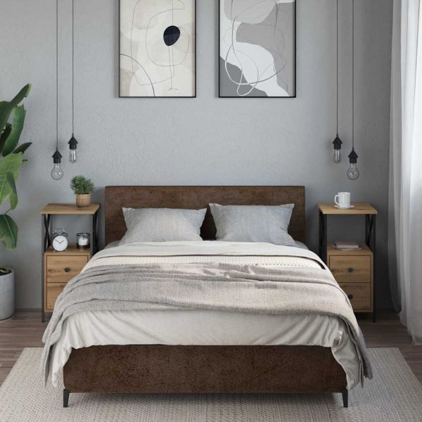 Нощни шкафчета 2 бр. дъб Artisan 34x35,5x70 cm