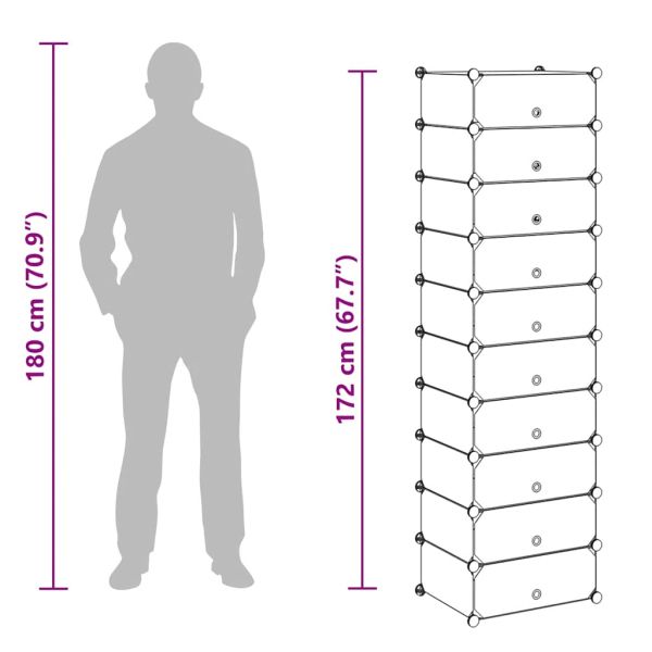 Сглобяем органайзер за обувки, 10 отделения, бял