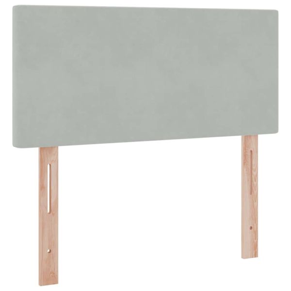 Легло с място за съхранение Светлосиво 90 x 190 cm Кадифе