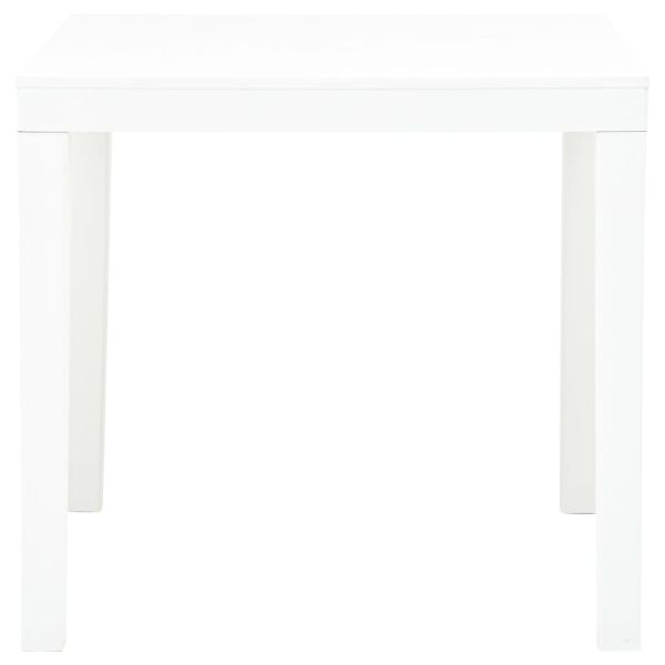 Градинска маса, бяла, 78x78x72 см, пластмаса