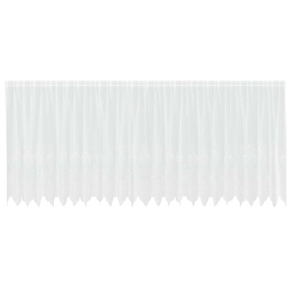 Перде от дантела С завеси Флорален Бяло 140 x 600 cm Полиестер
