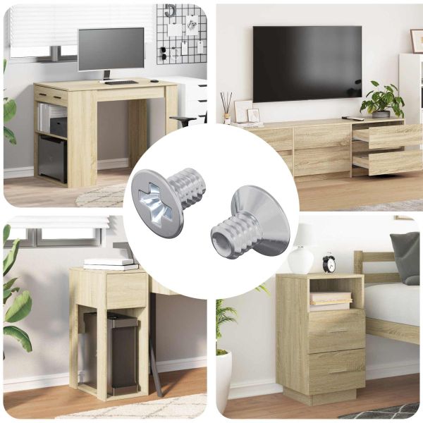 Калетни винтове 2 pcs Сребрист M4 x 6 мм Стомана