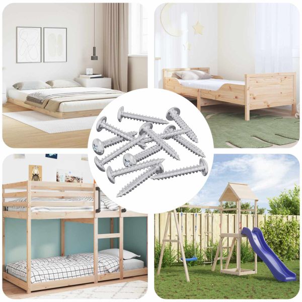 Дървени винтове 9231 pcs Сребрист Стомана