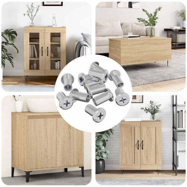 Гайка с заключване 3673 pcs Сребрист Стомана