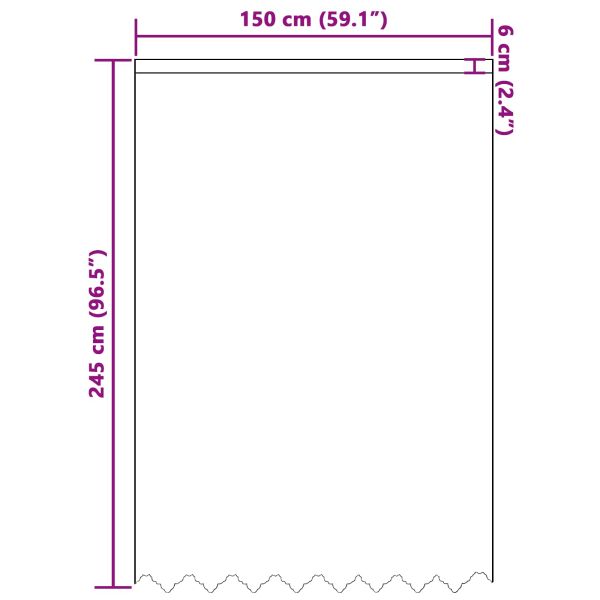 Перде от дантела С завеси Флорален Бяло 245x150см Полиестер