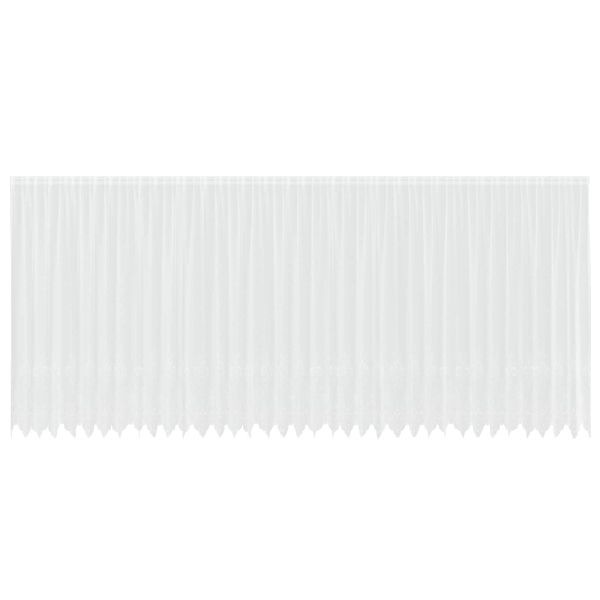 Перде от дантела С завеси Флорален Бяло 245 x 900 см Полиестер