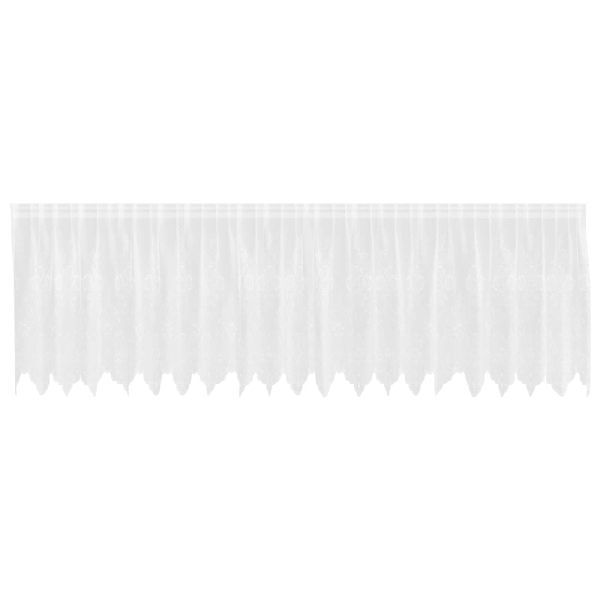 Перде от дантела С завеси Флорален Бяло 120 x 500 cm Полиестер