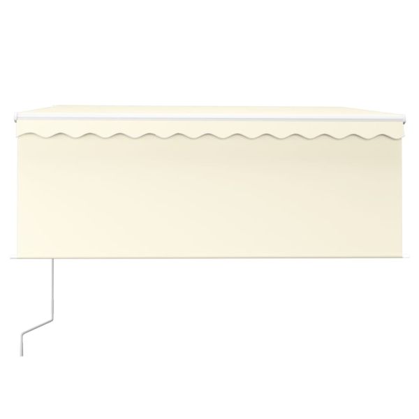 Автоматичен сенник с щора LED сензор за вятър 3,5x2,5 м кремав