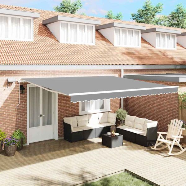 Рамка за сенник Бяло 500 × 350 cm Алуминий