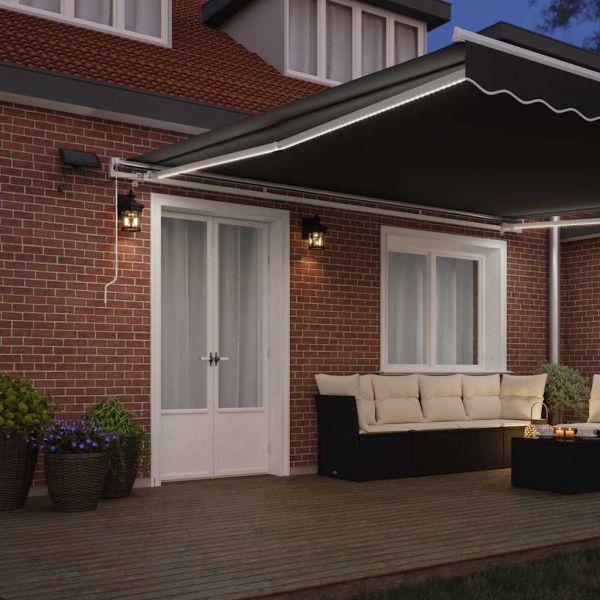 Рамка за сенник Бяло 500 × 350 cm Алуминий