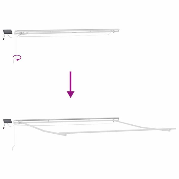 Рамка за сенник Бяло 500 × 350 cm Алуминий