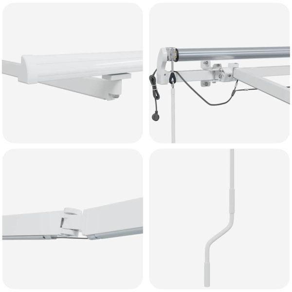 Рамка за сенник Бяло 400 × 300 cm Алуминий