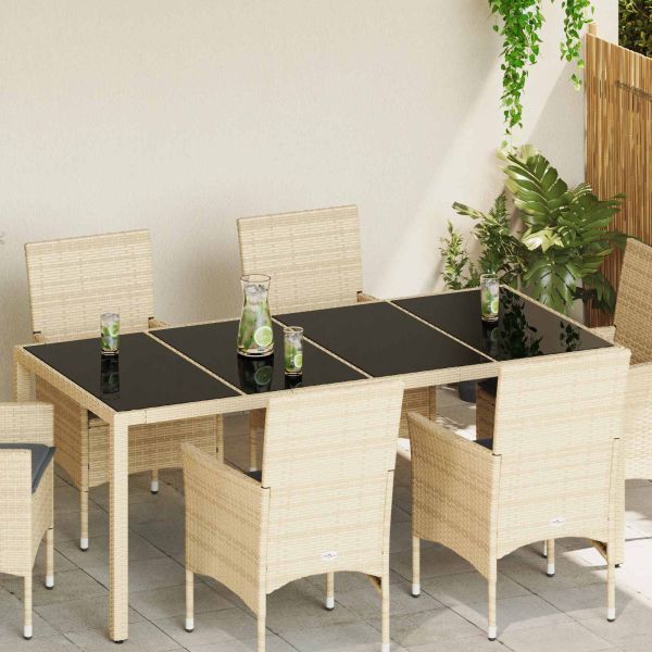 Топ за маса 4 pcs Черно закалено стъкло