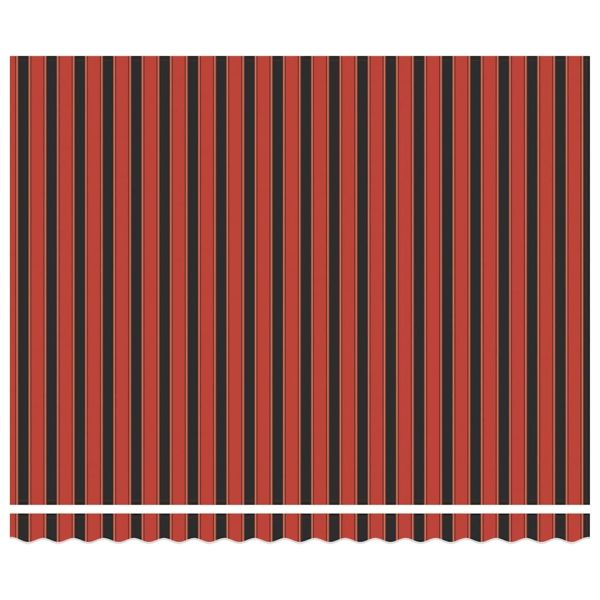 Сгъваем навес Червен и Черен 350 x 250 cm Текстил и стомана