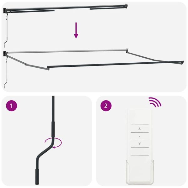 Сгъваем навес Оранжево и кафяво 350 x 250 cm Полиестер и метал