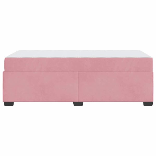 Рамка за легло с матрак Розово 80 x 200 cm текстил