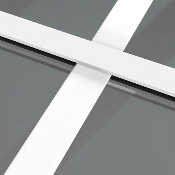 Интериорна врата 83x201,5 см бяла ESG стъкло и алуминий