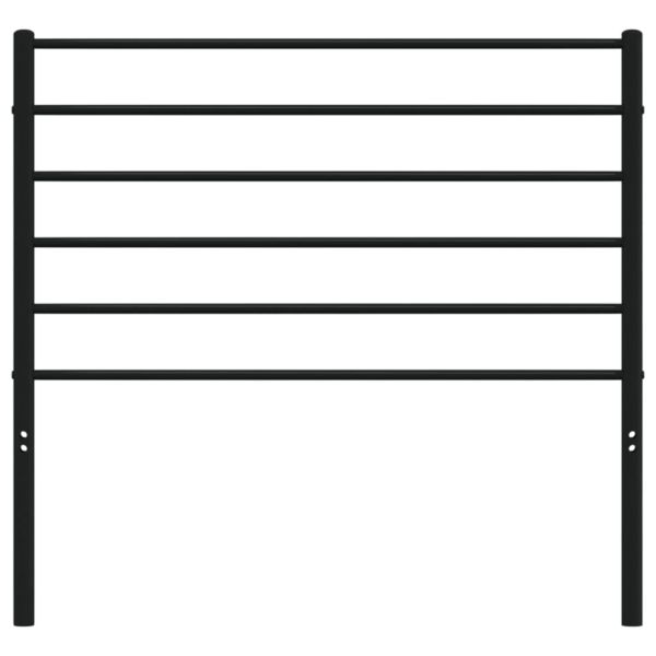 Метална резервна табла за легло, черна, 80 см