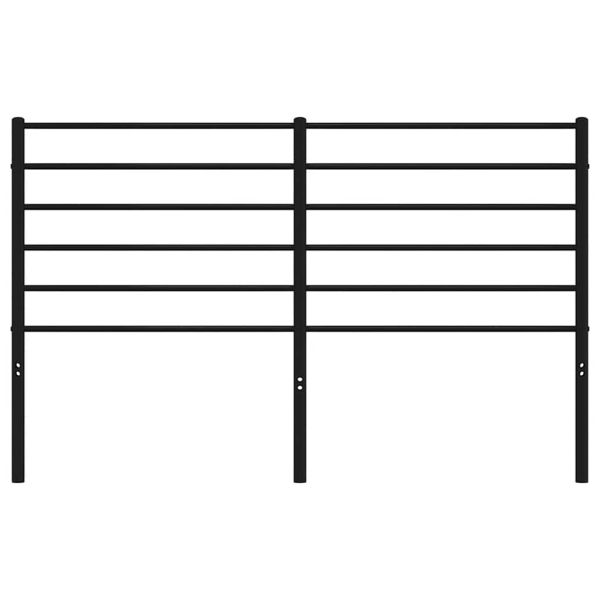 Метална резервна табла за легло, черна, 120 см