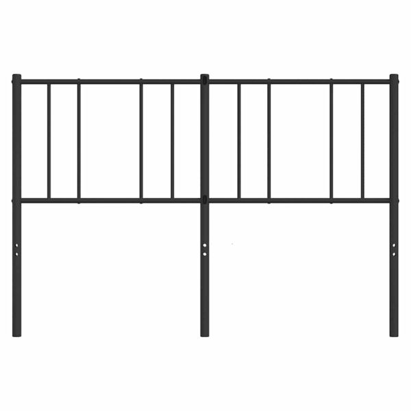 Метална резервна табла за легло, черна, 140 см