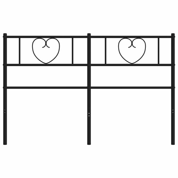 Метална резервна табла за легло, черна, 120 см