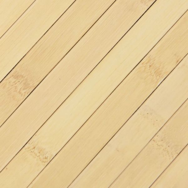 Килим, правоъгълен, светъл натурален, 60x400 см, бамбук