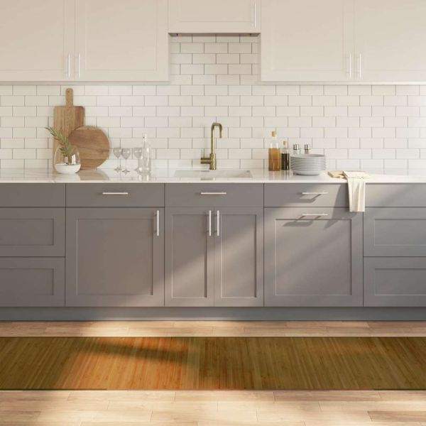 Килим, правоъгълен, кафяв, 70x300 см, бамбук