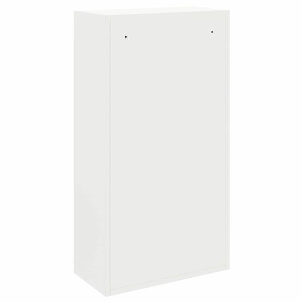 Пощенска кутия за пратки с врата Бяло 44 x 22 x 82 см Стомана