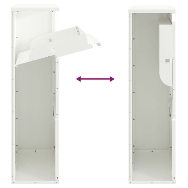 Пощенска кутия за пратки с врата Бяло 44 x 22 x 82 см Стомана