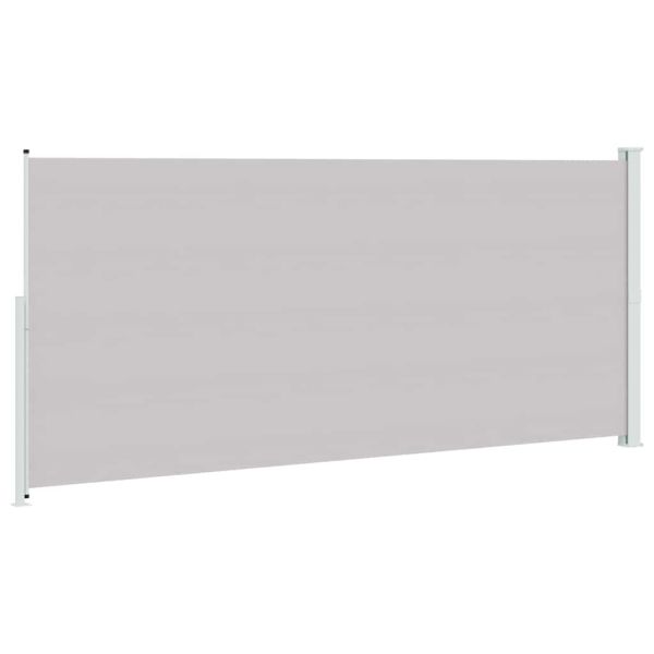 Прибираща се дворна странична тента, 220x500 см, сива