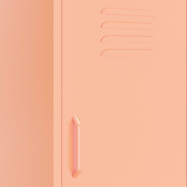 Шкаф за съхранение, розов, 42,5x35x101,5 см, стомана