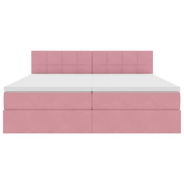 Легло с място за съхранение с матрак Розово 90 x 200 cm
