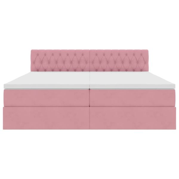 Легло с място за съхранение с матрак Розово 90 x 200 cm