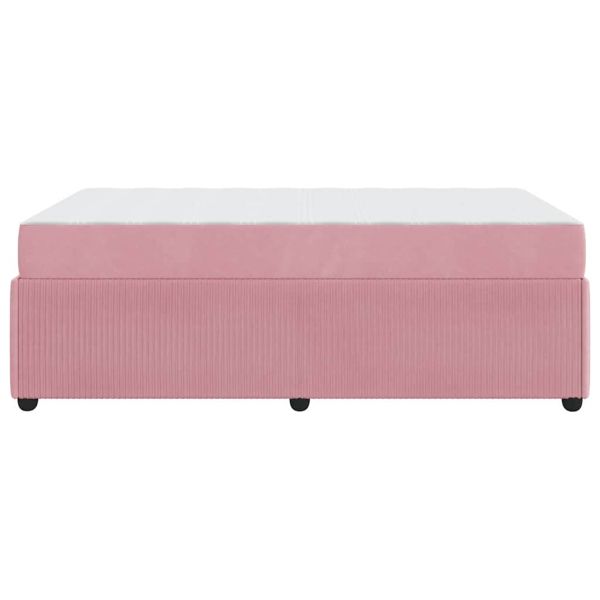 Рамка за легло с матрак Розово 120 x 190 cm текстил