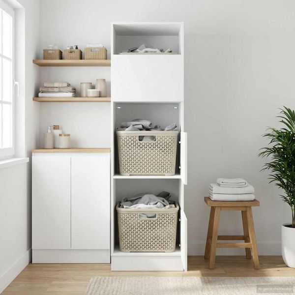 Мивка за пране Черния дъб 50 x 68 x 162 см Инженерно дърво