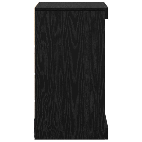 LED конзолна маса Черния дъб 41 x 37 x 67 см Инженерно дърво