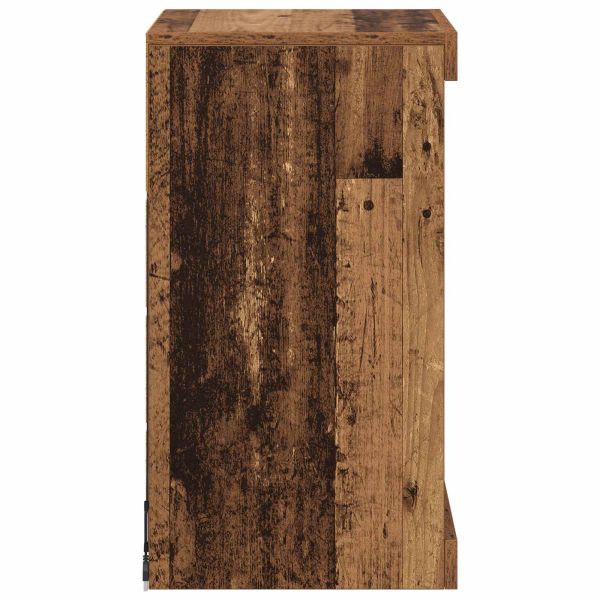 LED конзолна маса Старо дърво 41 x 37 x 67 см Инженерно дърво